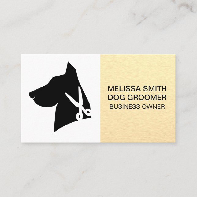 Dog Groomer Logo Appointment Card (Front)