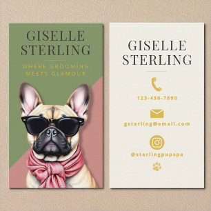 Dog Groomer Luxury Pampered Puppy  Business Card