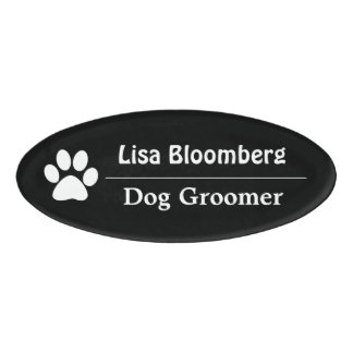 Dog Groomer Name Tag Personalized