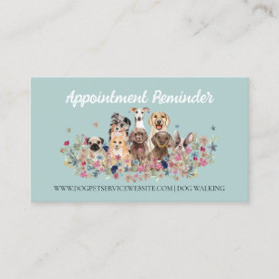 Dog Groomer Pet Care Veterinarian Appointment Business Card