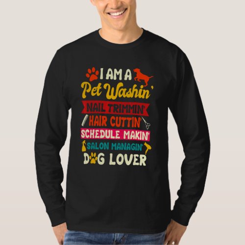 Dog Groomer  Pet Grooming Furologist Puppy Fur Art T-Shirt