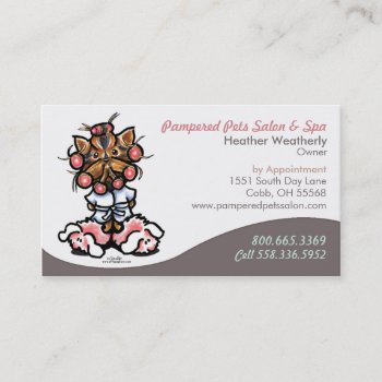 Dog Groomer Pet Spa Business Formal Business Card by offleashart at Zazzle