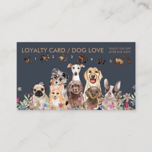Dog Groomer Petsitter Sale Gift Loyalty Printed Business Card