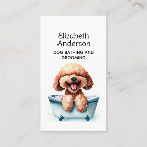 Dog Groomer Poodle Business Card