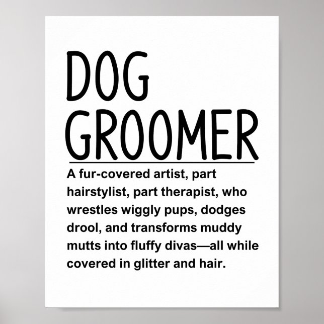 Dog groomer poster (Front)
