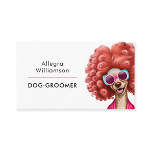 Dog Groomer QR Code Fun Business Card