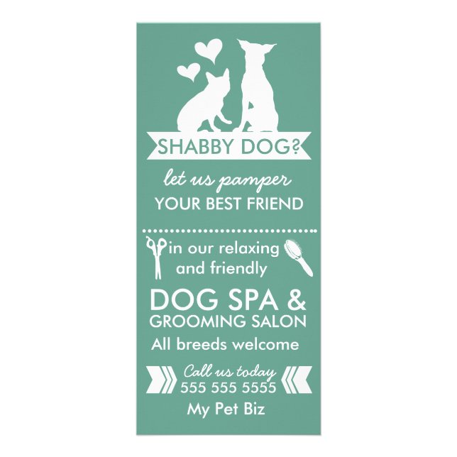 Dog Groomer Rack Card and Menu (Front)
