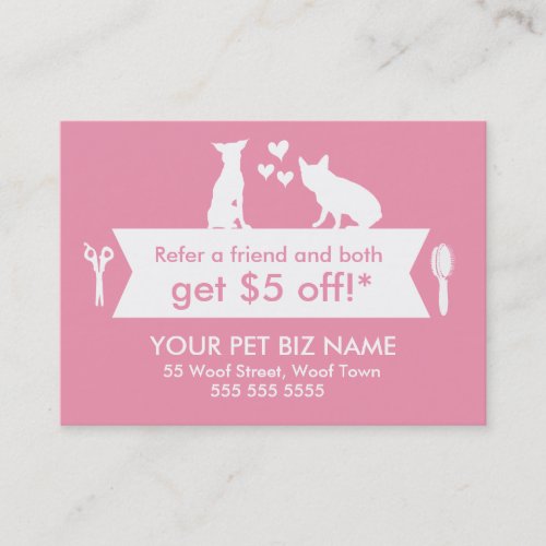 Dog Groomer Referral Card _ Personalizable