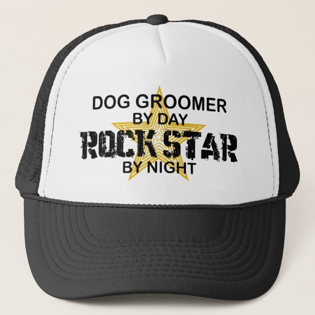 Dog Groomer Rock Star Trucker Hat (Front)