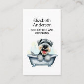 Dog Groomer Schnauzer Appointment Business Card (Front)