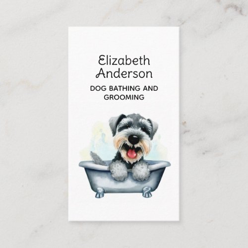 Dog Groomer Schnauzer Business Card