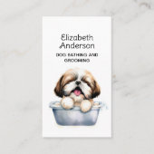 Dog Groomer Shih Tzu Appointment Business Card (Front)
