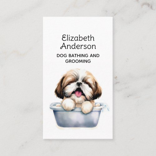 Dog Groomer Shih Tzu Business Card