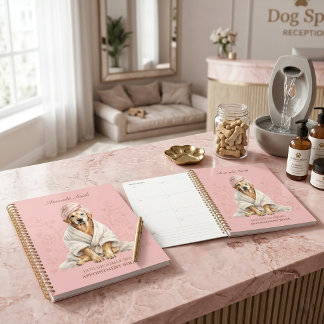 Dog Groomer Spa Personalized Appoitment Notebook