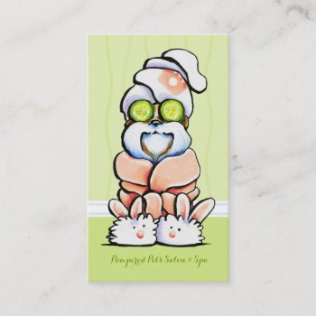 Dog Groomer Spa Shih Tzu Cucumber Appointment by offleashart at Zazzle