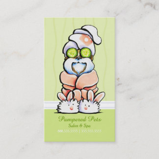 Dog Groomer Spa Shih Tzu Cucumber Customer Punch Loyalty Card