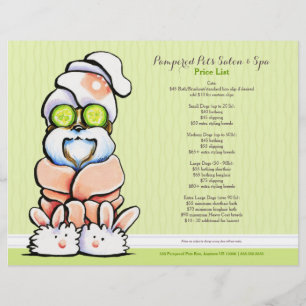 Dog Groomer Spa Shih Tzu Cucumber Price Sheet