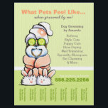 Dog Groomer Spa Shih Tzu Cucumber Tear Sheet<br><div class="desc">Promote your pet grooming business with these full color eye-catching flyers that you personalize with your own info. Original design by Andie,  illustrator and creator of Off-Leash Art™,  featuring her hand drawn salon themed Shih Tzu illustration.</div>