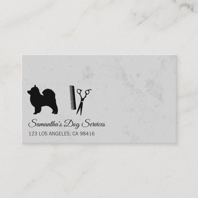 Dog Groomer Stylist Shears Business Card (Front)