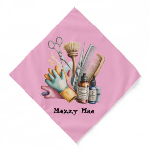 Dog Groomer Watercolor Personalized Bandana