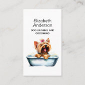 Dog Groomer Yorkie Appointment Business Card (Front)