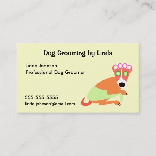 Customizable Dog Groomer's Business Card