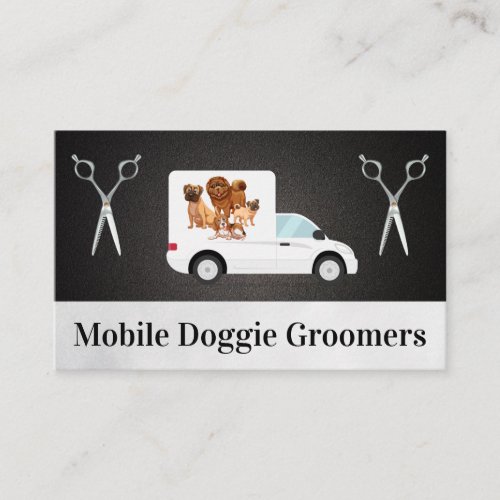 Dog Groomers  Vehicle Business Card