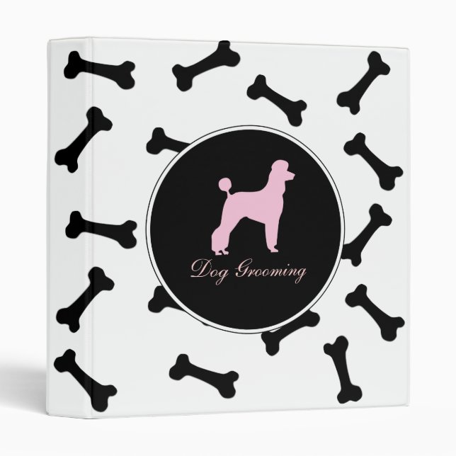 Dog Grooming 3 Ring Binder (Front/Spine)