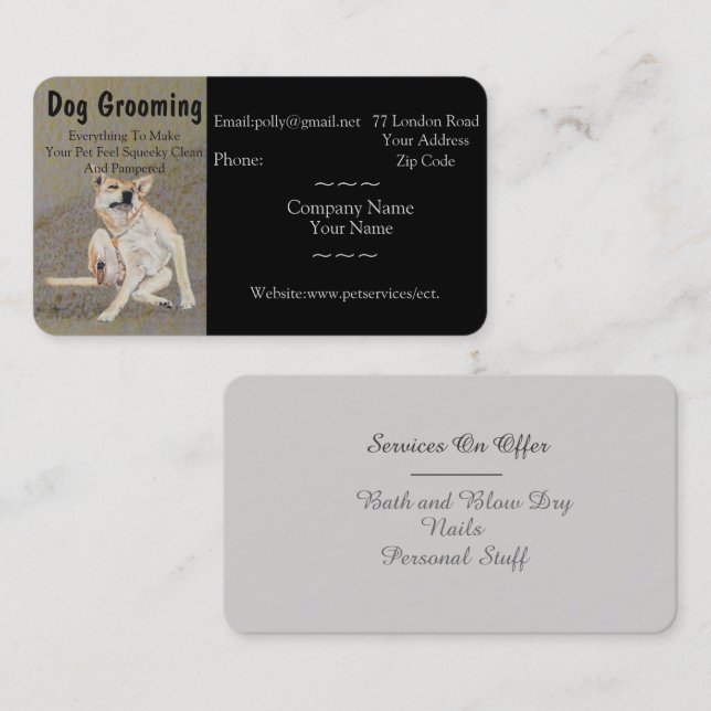 dog Grooming and pet care services appointment (Front/Back)