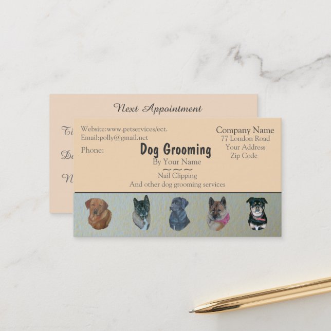 dog Grooming and pet care services appointment (Front/Back In Situ)