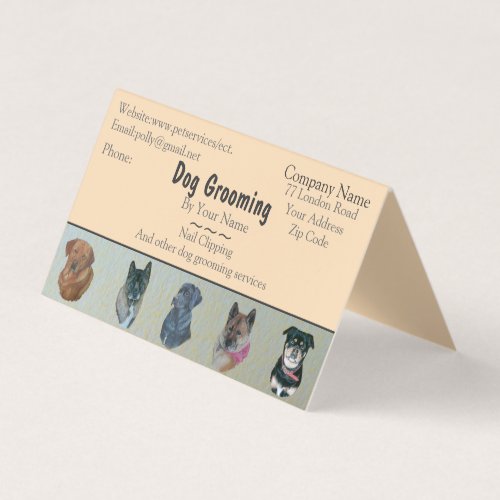 dog Grooming and pet care services appointment Business Card