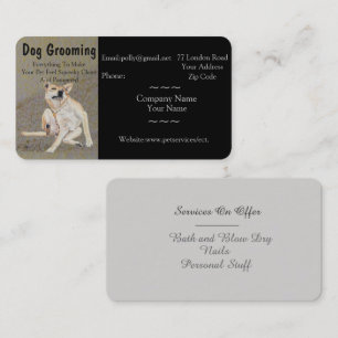 dog Grooming and pet care services appointment Card