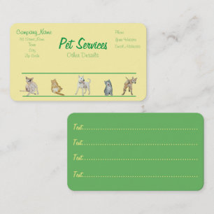 dog Grooming and pet care services appointment Card