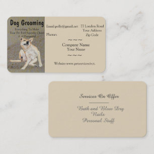 dog Grooming and pet care services appointment Card
