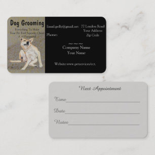 dog Grooming and pet care services appointment Card