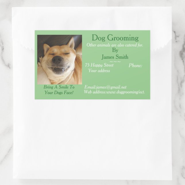 dog Grooming and pet care services medicine Rectangular Sticker (Bag)