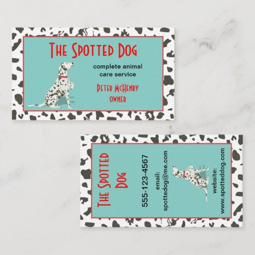 Dog Grooming Animal Care Service Business Card