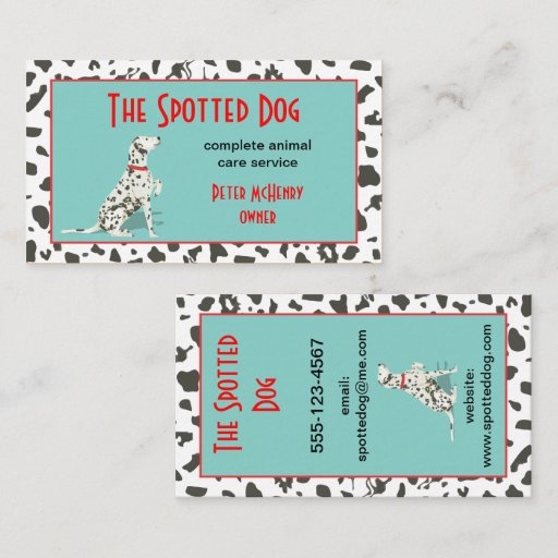Customizable Dog Grooming Animal Care Service Business Card