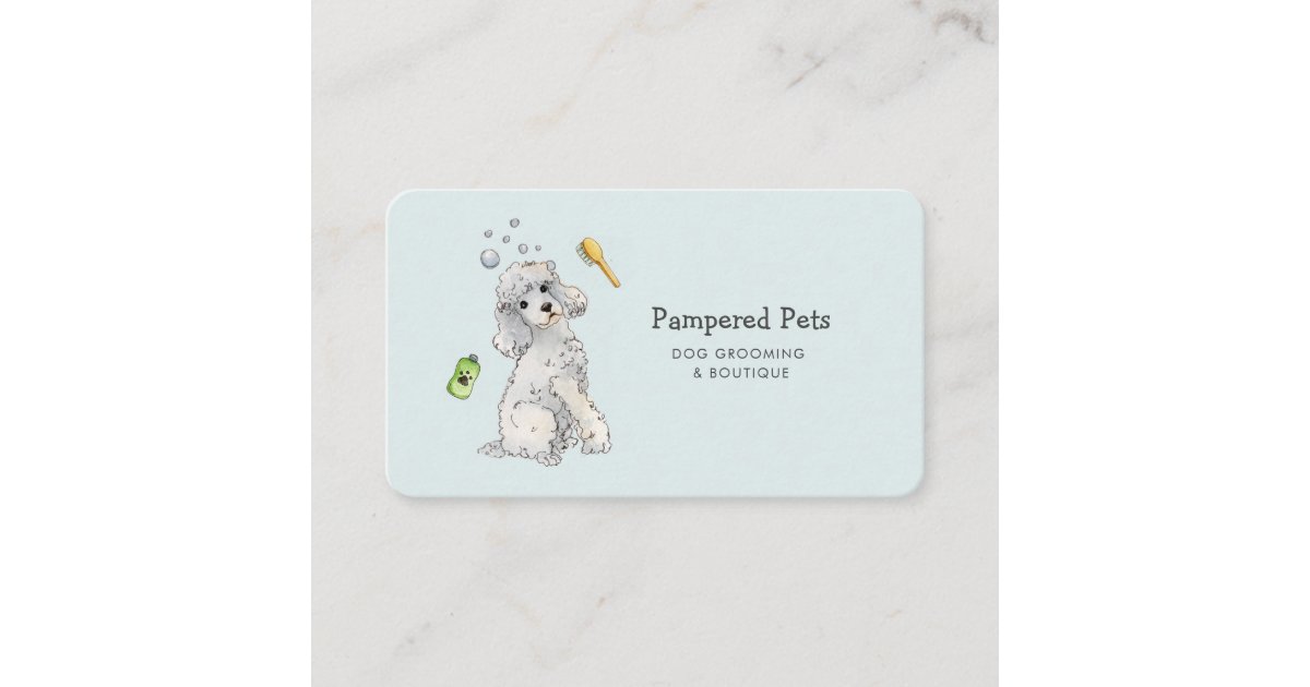 Dog grooming appointment card Zazzle
