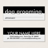 dog grooming. (appointment card) (Front & Back)