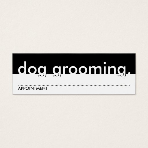 Customizable dog grooming. (appointment card) business card template