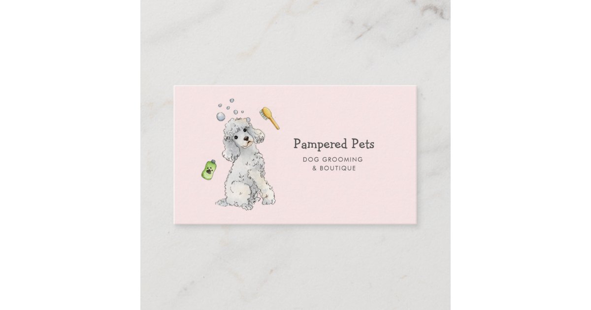 Dog grooming appointment card Zazzle