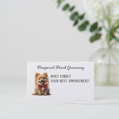 Dog Grooming Appointment Reminder Card