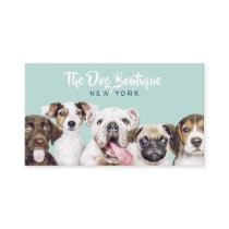 Dog grooming boutique pet sitter cute puppy script business card