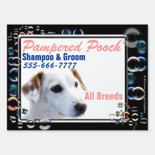 Dog Grooming Business Advertising Sign