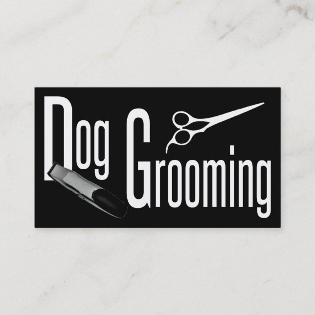 Dog Grooming Business Card (Front)