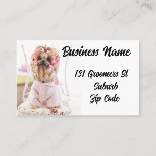 Dog grooming business card 