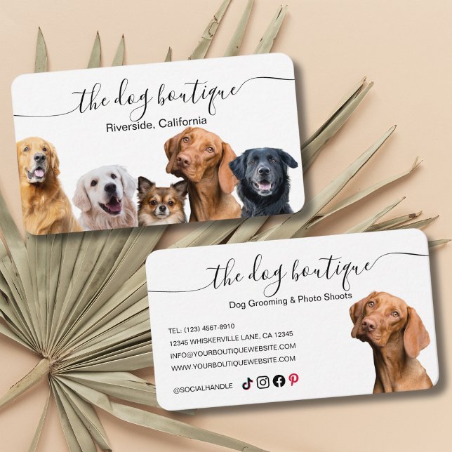 Dog Grooming Business Card  (Dog grooming business card)
