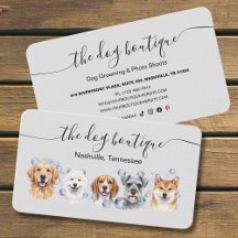 Dog Grooming Business Card 