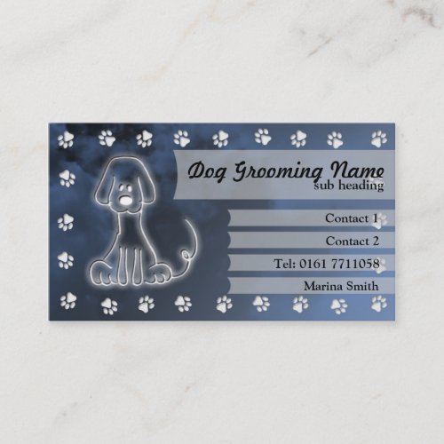 Dog Grooming Business Card [blue]